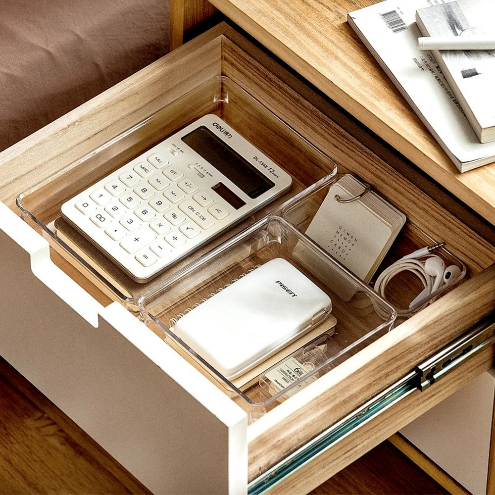7Sizes Desk Drawer Organizer Clear Drawer Dividers Storage Box Bins Case Trays for Utensil Makeup Groceries Bathroom Bedroom
7Sizes Desk Drawer Organizer Clear Drawer Dividers Storage Box Bins Case Trays for Utensil Makeup Groceries Bathroom Bedroom