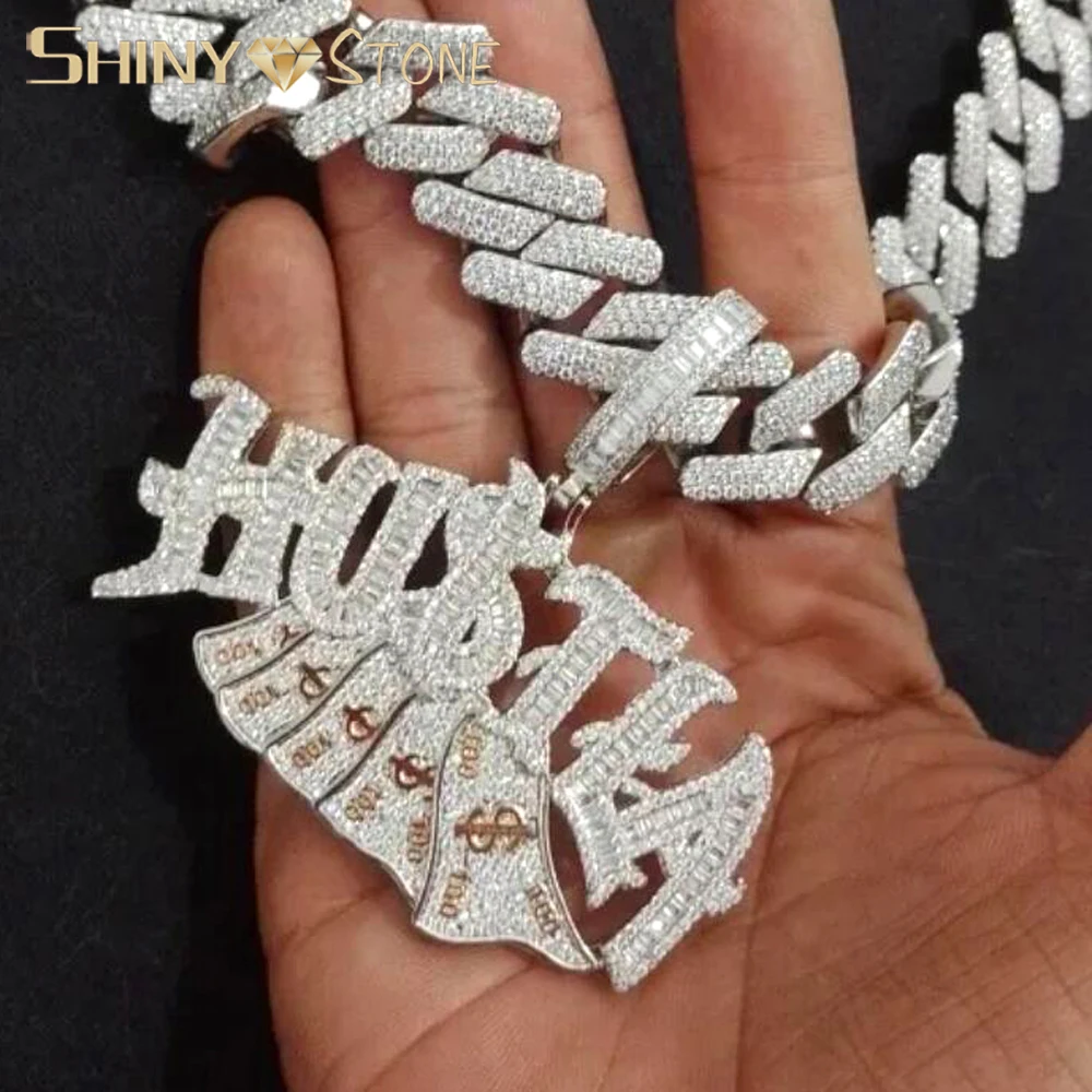 New Hiphop Letter Hustla Pendant Necklace Gold Plated Iced Out Bling Full CZ Zircon Money Charm Men Fashion Jewelry
New Hiphop Letter Hustla Pendant Necklace Gold Plated Iced Out Bling Full CZ Zircon Money Charm Men Fashion Jewelry
