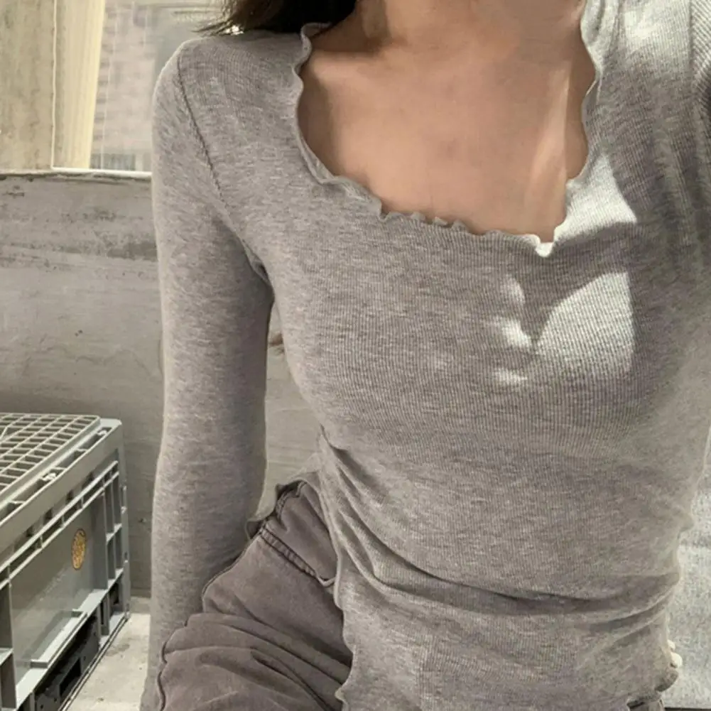 Pullover Blouse 3D Cutting Lightweight Autumn Solid Color Lady Pullover Basic Blouse Breathable Basic Top Daily Garment
Pullover Blouse 3D Cutting Lightweight Autumn Solid Color Lady Pullover Basic Blouse Breathable Basic Top Daily Garment