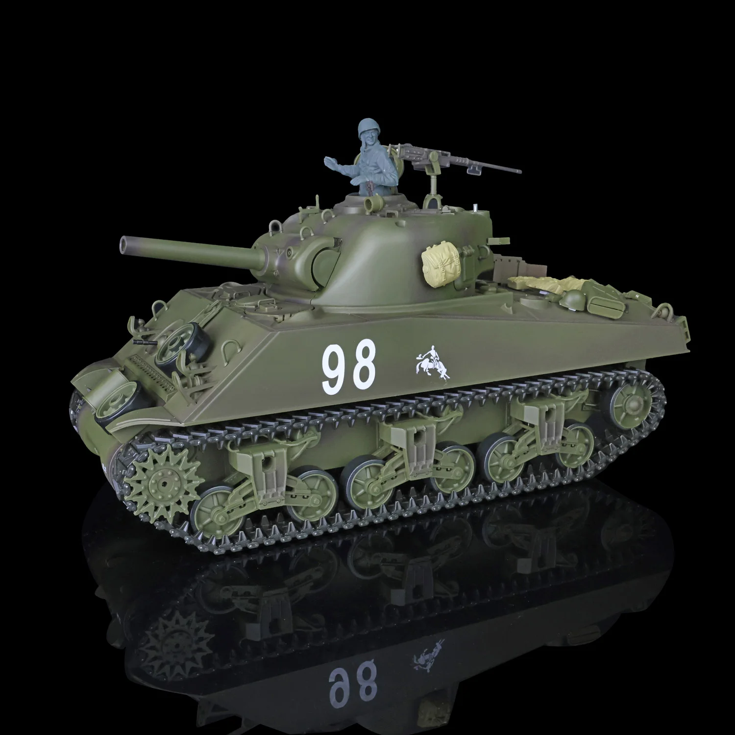 

1/16 7.0 HENG LONG Plastic M4A3 Sherman RC Tank 3898 Rotation 360°Turret Barrel Recoil BB Airsoft Cars TH17668