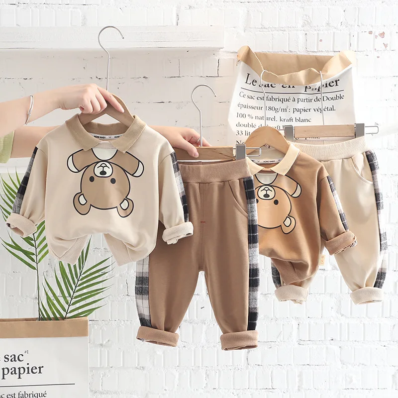 Spring Autumn Kids Boy Girls Clothes 2-5 Year Bear Clothing Sets Long Sleeve Sweatshirts+Pants Children 2pcs Suit Outfits C20
Spring Autumn Kids Boy Girls Clothes 2-5 Year Bear Clothing Sets Long Sleeve Sweatshirts+Pants Children 2pcs Suit Outfits C20