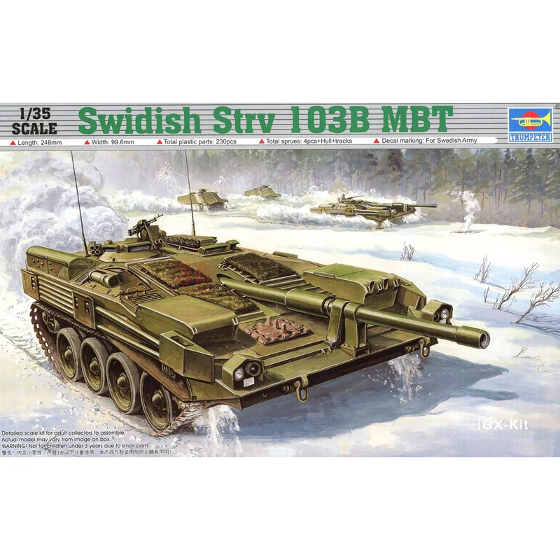 Trumpeter 00309 1/35 Swedish Strv 103B MBT Main Battle Tank Military ChildrenToy Craft Plastic Assembly Building Model Kit
Trumpeter 00309 1/35 Swedish Strv 103B MBT Main Battle Tank Military ChildrenToy Craft Plastic Assembly Building Model Kit