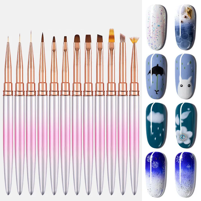 Gradient Metal Nail Brush Nail Art Brush Line Painting Brushes Crystal Acrylic Thin Liner Drawing Pen Manicure Tools
Gradient Metal Nail Brush Nail Art Brush Line Painting Brushes Crystal Acrylic Thin Liner Drawing Pen Manicure Tools