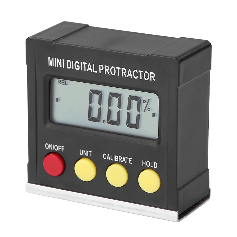 360 Degree Digital Protractor Angle Finder LCD Backlight Electronic Goniometer Level Meter Magnetic Base Mini Inclinometer
360 Degree Digital Protractor Angle Finder LCD Backlight Electronic Goniometer Level Meter Magnetic Base Mini Inclinometer