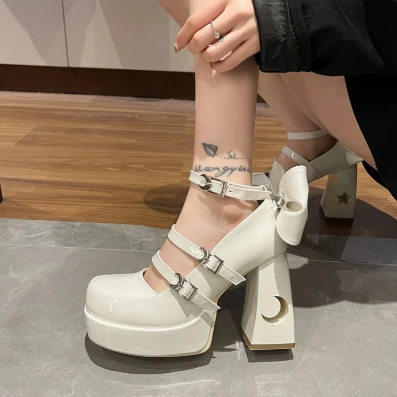 New Platform High Wedge Women's Pumps Cool Street Girls' Thick Sole Shoes Belt Buckle Design Sexy Punk Style Mary Jane Tacones
New Platform High Wedge Women's Pumps Cool Street Girls' Thick Sole Shoes Belt Buckle Design Sexy Punk Style Mary Jane Tacones