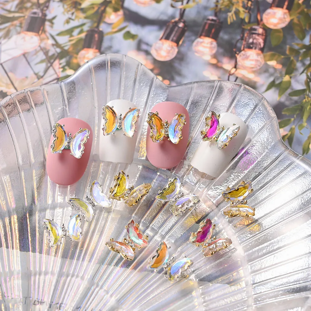 10Pcs Aurora Butterfly Nail Art Rhinestones Symphony Jewelry Crystal Charms 3D AB Nails Accessories Manicure Decoration 10*12MM 
10Pcs Aurora Butterfly Nail Art Rhinestones Symphony Jewelry Crystal Charms 3D AB Nails Accessories Manicure Decoration 10*12MM