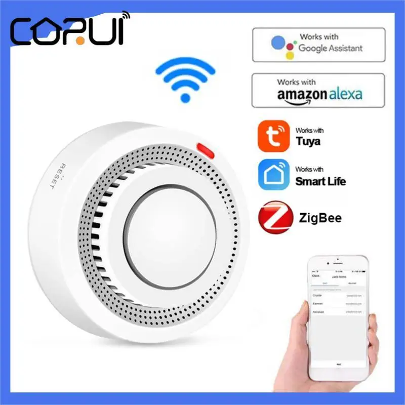 CORUI Tuya Smart WIFI / Zigbee Smoke Detector Smart Fire Alarm For Smart Life Photoelectric Smoke Sensor Alexa Google Home
CORUI Tuya Smart WIFI / Zigbee Smoke Detector Smart Fire Alarm For Smart Life Photoelectric Smoke Sensor Alexa Google Home