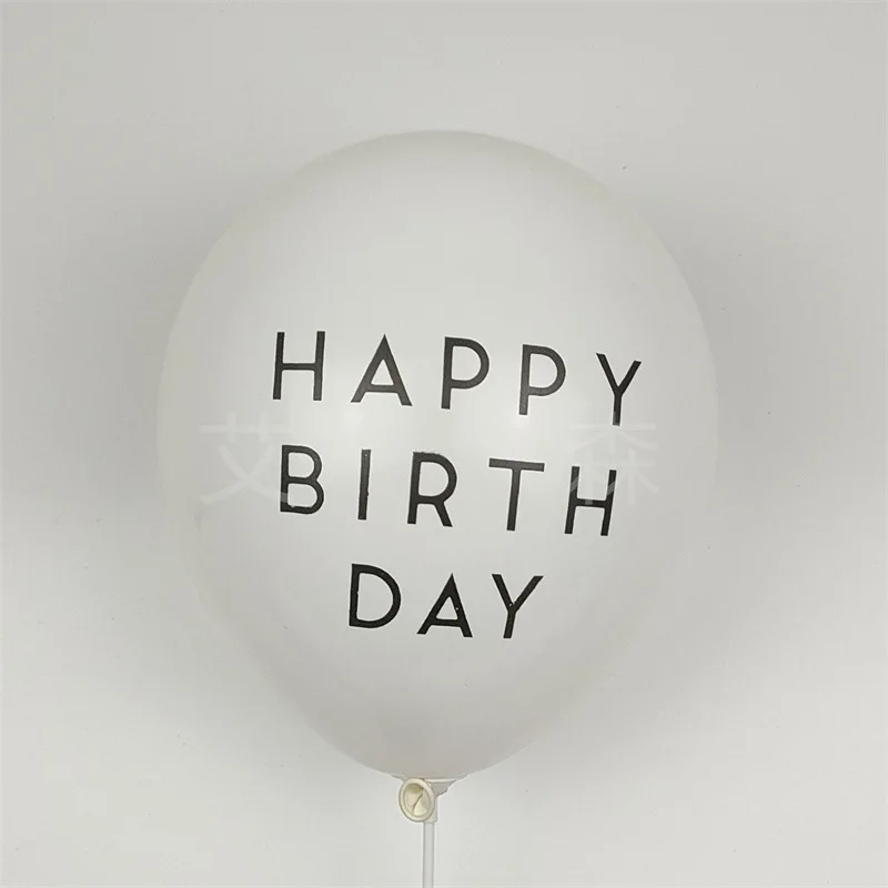 10 Inch HAPPY BIRTHDAY TO YOU Sen Fresh Printed Letters Gray White Latex Balloon Anniversary
10 Inch HAPPY BIRTHDAY TO YOU Sen Fresh Printed Letters Gray White Latex Balloon Anniversary