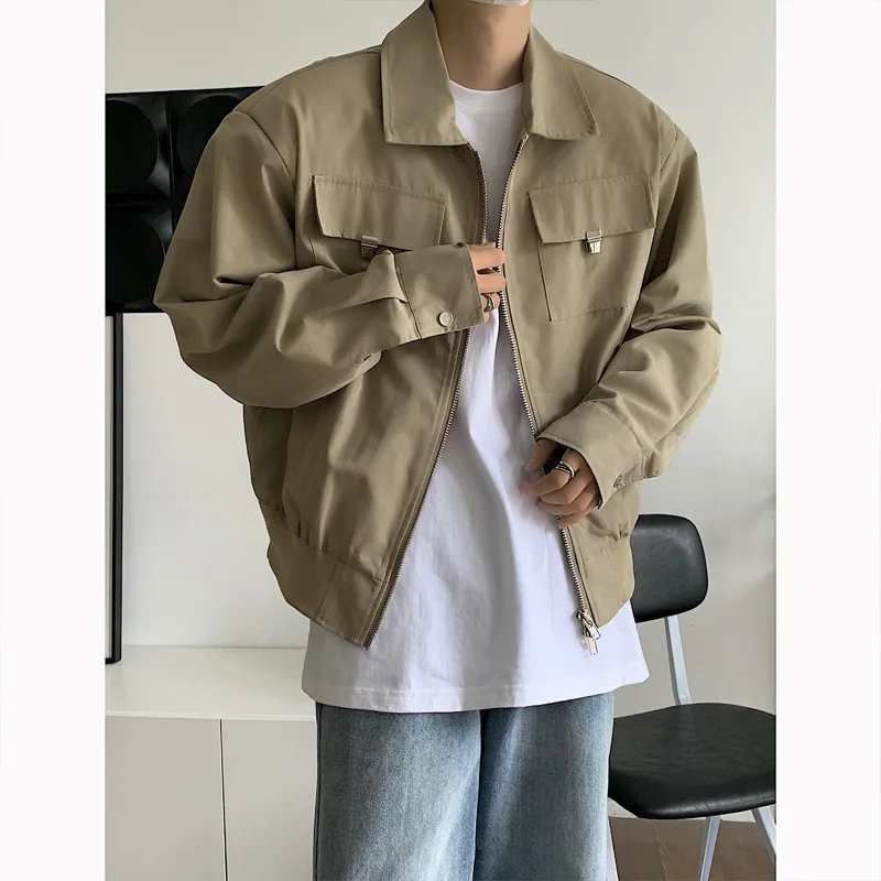 Spring and Autumn Men's Coat High Street Short Style Loose Tide Tooling Jacket Casual Handsome Top
Spring and Autumn Men's Coat High Street Short Style Loose Tide Tooling Jacket Casual Handsome Top