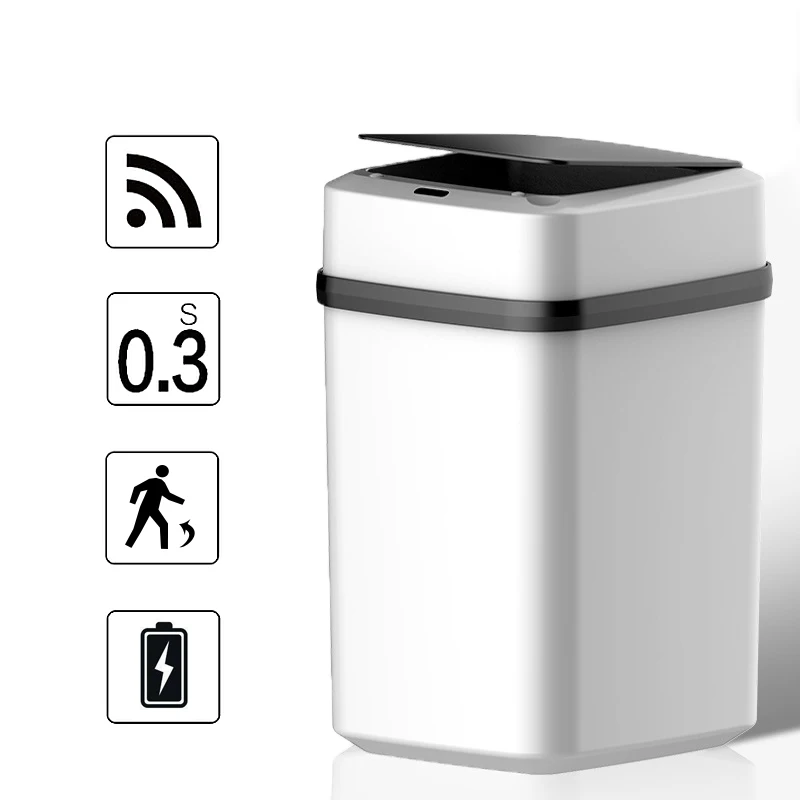 Smart Sensor Garbage Bin Touchless Trash Can Automatic Intelligent Induction Garbage Bin With Lid Waterproof for Household 1PCS
Smart Sensor Garbage Bin Touchless Trash Can Automatic Intelligent Induction Garbage Bin With Lid Waterproof for Household 1PCS