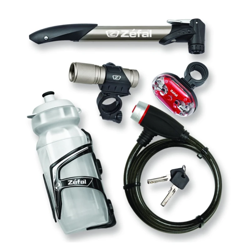 6-Piece Bike Accessories Starter Pack (, Lock, Water Bottle + Cage, Front + Rear Light)
6-Piece Bike Accessories Starter Pack (, Lock, Water Bottle + Cage, Front + Rear Light)