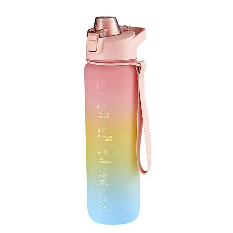 1 Liter Straw Cup Frosted Sports Fitness Water Mug Plastic Cups Gradient Color Jugs With Time Marker Water Bottle Travel Tool
1 Liter Straw Cup Frosted Sports Fitness Water Mug Plastic Cups Gradient Color Jugs With Time Marker Water Bottle Travel Tool