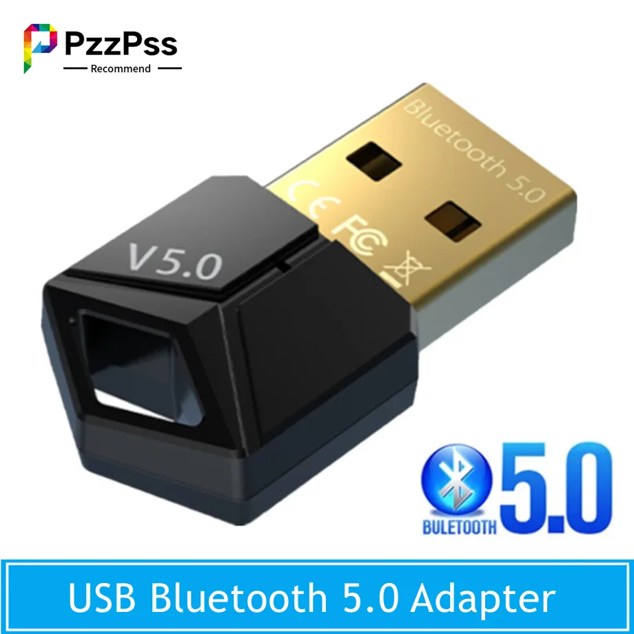 

PzzPss Mini Wireless M25 USB Bluetooth 5.0 Adapter Receiver Dongle Low Latency Music Mini Bluthooth Transmitter For PC Laptop