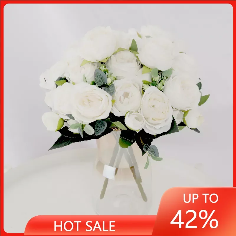 1 Bouquet 9 heads Artificial Flowers Peony Tea Rose Autumn Silk Fake Flowers for DIY Living Room Home Garden Wedding Decoration
1 Bouquet 9 heads Artificial Flowers Peony Tea Rose Autumn Silk Fake Flowers for DIY Living Room Home Garden Wedding Decoration