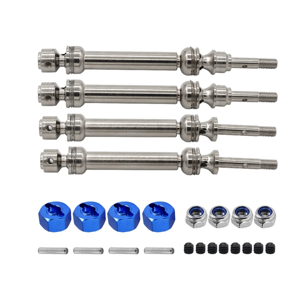 For Traxxas 1/10 Slash 4X4 Huanqi 727 Mountain Rat Metal Front and Rear Drive Shaft Spline CVD,Silver
For Traxxas 1/10 Slash 4X4 Huanqi 727 Mountain Rat Metal Front and Rear Drive Shaft Spline CVD,Silver