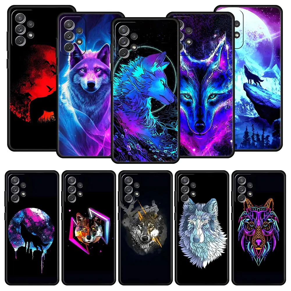 

Wolf Animal Phone Case For Samsung Galaxy A73 A53 A33 5G A13 4G A03 A23 A21s A03s A11 A31 A41 A51 A52 A71 M21 M22 M31 A01 Cover