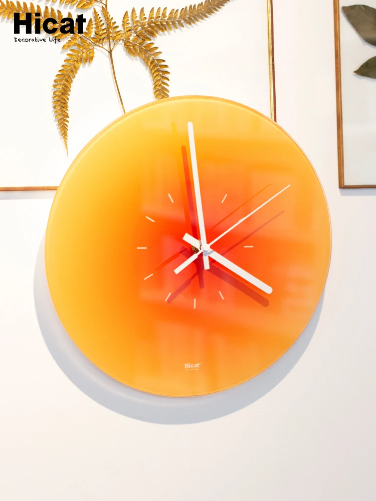 Nordic Sunset Wall Clock Light Luxury Living Room Free Punching Creative Fashion Decoration Quiet Glass Watch
Nordic Sunset Wall Clock Light Luxury Living Room Free Punching Creative Fashion Decoration Quiet Glass Watch