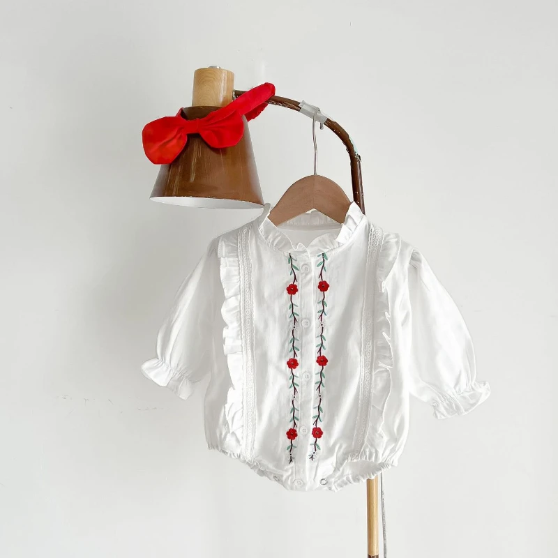 HoneyCherry New Baby Girl Flower Embroidery Bodysuits With Lotus Leaf Lace Collar Bodysuits Baby Girl Clothes
HoneyCherry New Baby Girl Flower Embroidery Bodysuits With Lotus Leaf Lace Collar Bodysuits Baby Girl Clothes