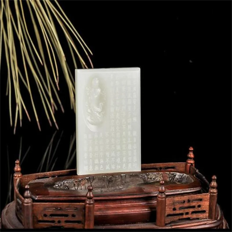 Подвеска из нефрита Hetian безопасная фирма и звук Синьцзян, белая бижутерия, изготовление больших украшений для бижутерии 
Подвеска из нефрита Hetian безопасная фирма и звук Синьцзян, белая бижутерия, изготовление больших украшений для бижутерии