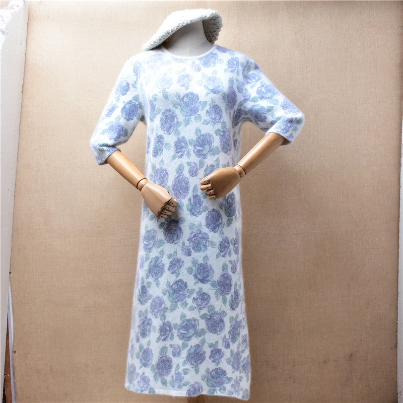 Элегантное модное женское осенне-зимнее вязаное облегающее платье-свитер из ангорской шерсти с цветами и полурукавами из кроличьего меха X-Long джемпер
Элегантное модное женское осенне-зимнее вязаное облегающее платье-свитер из ангорской шерсти с цветами и полурукавами из кроличьего меха X-Long джемпер