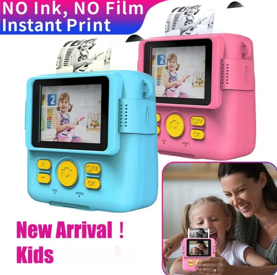 

Новая Детская цифровая камера мгновенная печать для детей термопечать камера мгновенная печать фото камера видео детские игрушки для девочек