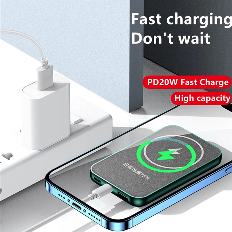 2022 NEW 50000mAh Portable Magnetic Wireless Power Bank For Iphone 12 13 Pro Max 15W Fast Charger Mobile Phone External Battery
2022 NEW 50000mAh Portable Magnetic Wireless Power Bank For Iphone 12 13 Pro Max 15W Fast Charger Mobile Phone External Battery
