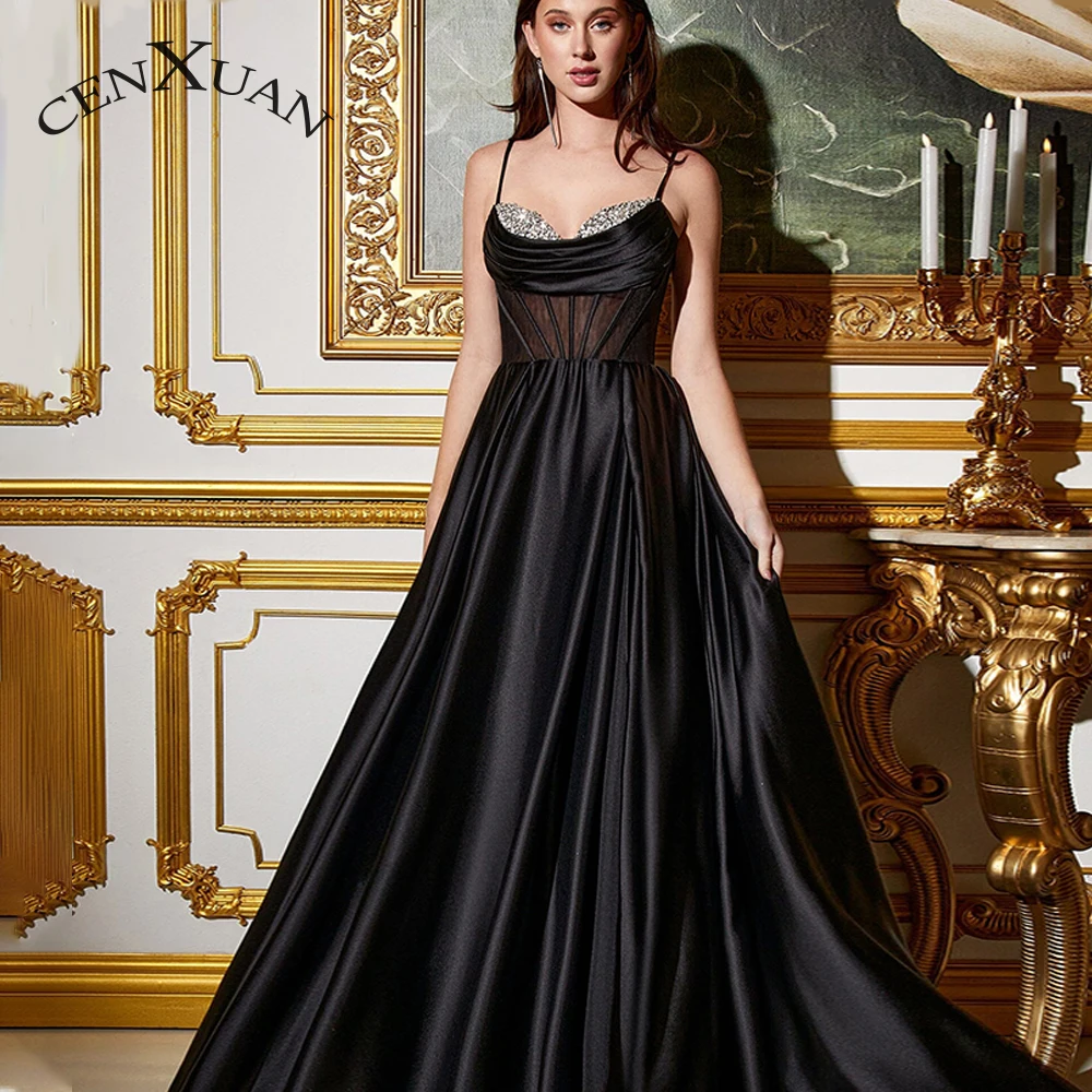 CENXUAN Unique Sequins Spaghetti Strap Evening Gowns 2023 Sweetheart Tiered High Slit Satin Backless Sleeveless Lace-up A-line
CENXUAN Unique Sequins Spaghetti Strap Evening Gowns 2023 Sweetheart Tiered High Slit Satin Backless Sleeveless Lace-up A-line