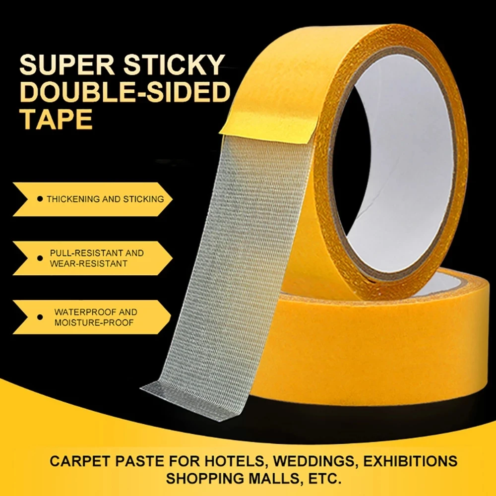 1 Pcs Strong Double Sided Adhesive Tape Floor Cloth Base Grid Tape Yellow Mesh Waterproof Traceless Translucent Carpet Tape
1 Pcs Strong Double Sided Adhesive Tape Floor Cloth Base Grid Tape Yellow Mesh Waterproof Traceless Translucent Carpet Tape