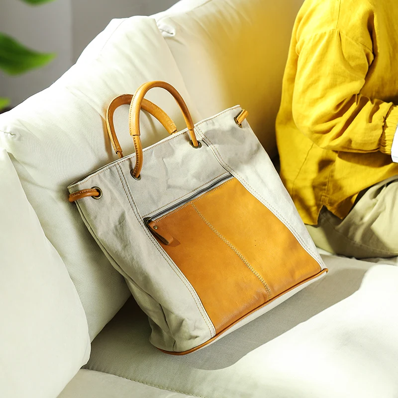 Casual designer luxury canvas first layer leather women's handbag vintage outdoor party tote bag weekend shopping shoulder bag
Casual designer luxury canvas first layer leather women's handbag vintage outdoor party tote bag weekend shopping shoulder bag