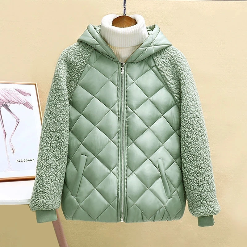Women's Thin light Down Cotton Jacket Female Short Coat Autumn Winter 2023 New Hooded Loose Imitation lamb Wool Cotton Jacket
Women's Thin light Down Cotton Jacket Female Short Coat Autumn Winter 2023 New Hooded Loose Imitation lamb Wool Cotton Jacket
