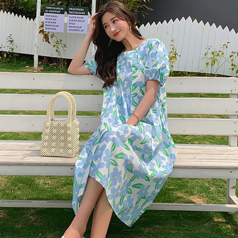 2023 Floral Chiffon Sweet Midi Dress Summer Casual Boho Loose Waist Beach Long Dress Women Elegant Short Sleeve Party Maxi Dress
2023 Floral Chiffon Sweet Midi Dress Summer Casual Boho Loose Waist Beach Long Dress Women Elegant Short Sleeve Party Maxi Dress