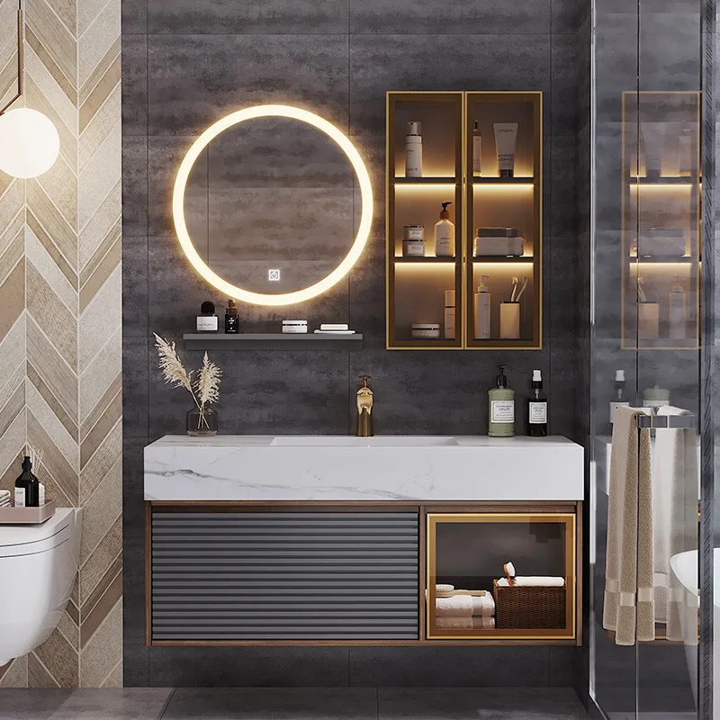Bathroom Cabinet Washbasin with Sink Smart Mirror Glass Door Bathroom Washbasin Basin Cabinet Integrated Home Furniture Black
Bathroom Cabinet Washbasin with Sink Smart Mirror Glass Door Bathroom Washbasin Basin Cabinet Integrated Home Furniture Black