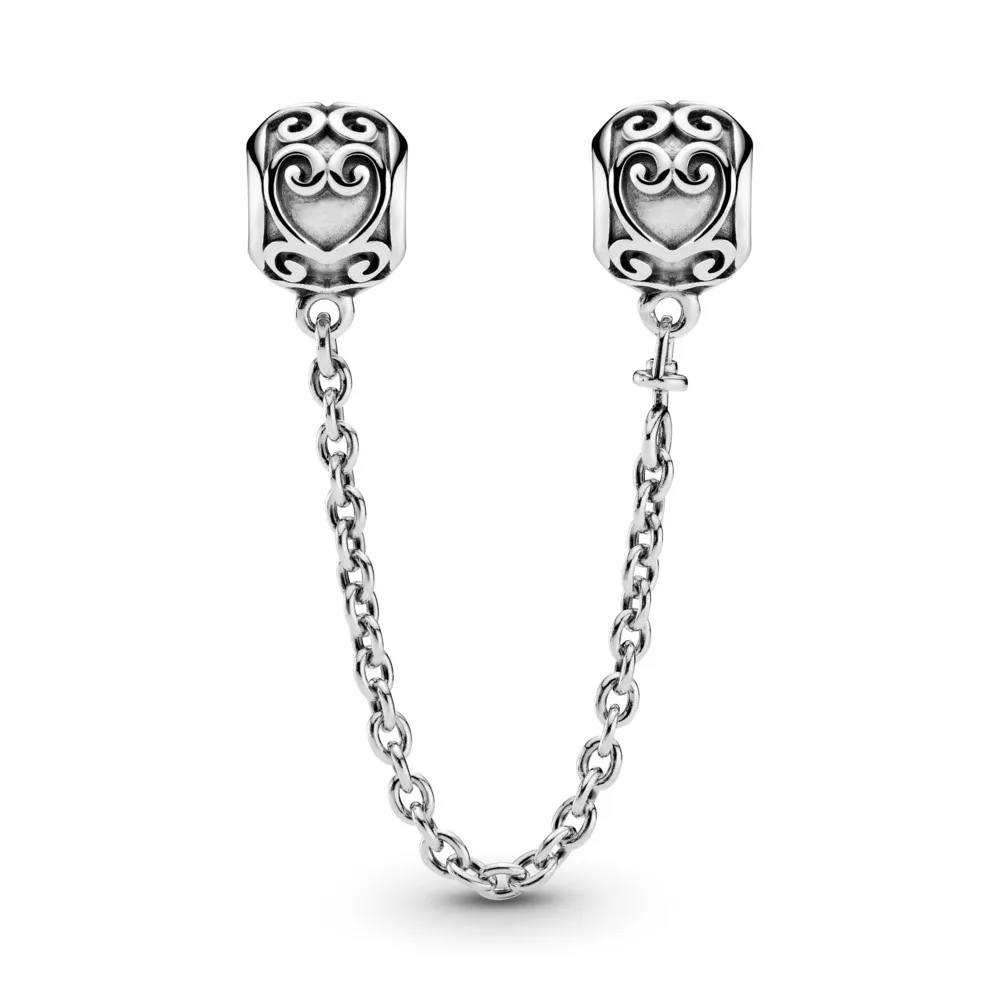 Guaranteed Quality 925 Solid Silver Moment Ornate Hearts Safety Chain Charm Fit Pandora Bangle Bracelet Jewelry Accessories
Guaranteed Quality 925 Solid Silver Moment Ornate Hearts Safety Chain Charm Fit Pandora Bangle Bracelet Jewelry Accessories