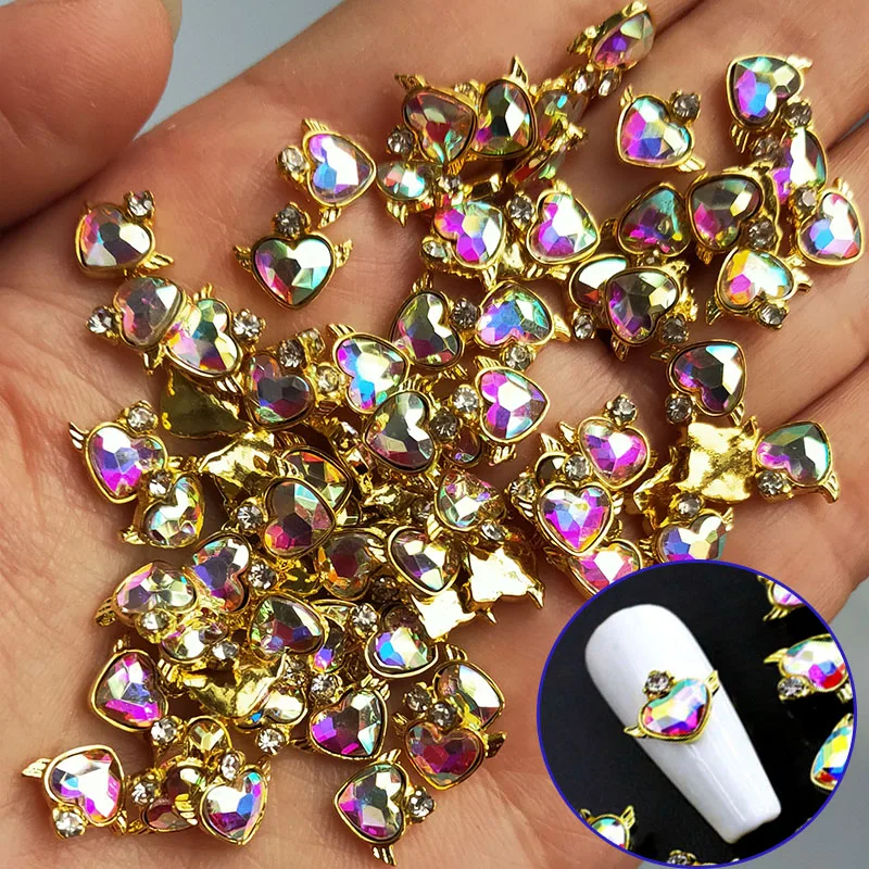 5/10 pcs Nail Art Jewelry 3D Alloy Nail Charms Green,AB,Red,Clear, Symphony Love Heart Angel Crystal For DIY Nail Art Decoration
5/10 pcs Nail Art Jewelry 3D Alloy Nail Charms Green,AB,Red,Clear, Symphony Love Heart Angel Crystal For DIY Nail Art Decoration