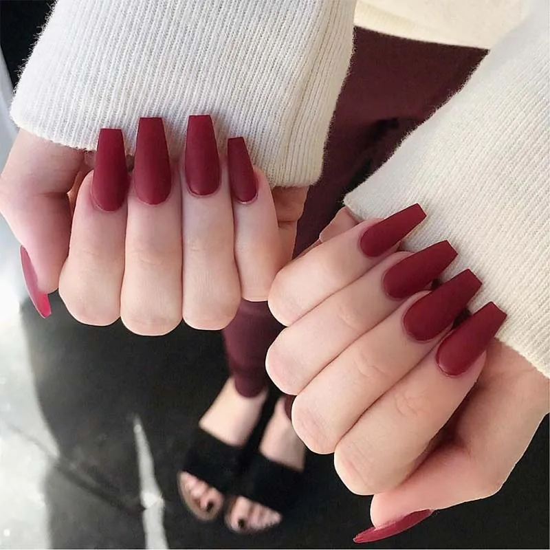 24pcs Fake Nails Frosted Matte Coffin Nail Tips for Extension Manicure Art Wholesales Press on Ballet Fake False Nails
24pcs Fake Nails Frosted Matte Coffin Nail Tips for Extension Manicure Art Wholesales Press on Ballet Fake False Nails