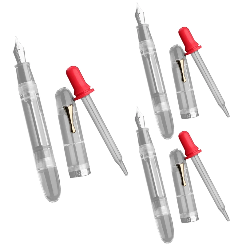 C4 Eyedropper Fountain Pen Medium Nib, Transparent Acrylic Big Size Writing Pens For Office Business With Box
C4 Eyedropper Fountain Pen Medium Nib, Transparent Acrylic Big Size Writing Pens For Office Business With Box