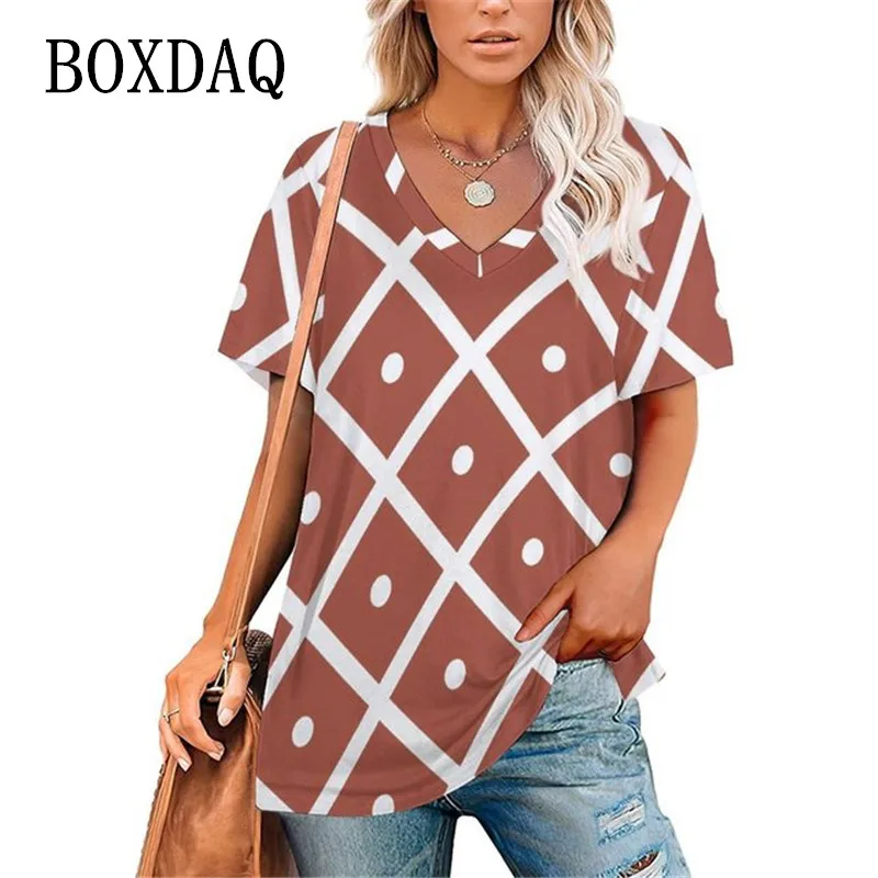 New Rhombus Geometry Dot Print T Shirt Women Short Sleeve V-Neck Plaid Classic T Shirts Oversized Summer Tees Top Casual Clothes
New Rhombus Geometry Dot Print T Shirt Women Short Sleeve V-Neck Plaid Classic T Shirts Oversized Summer Tees Top Casual Clothes