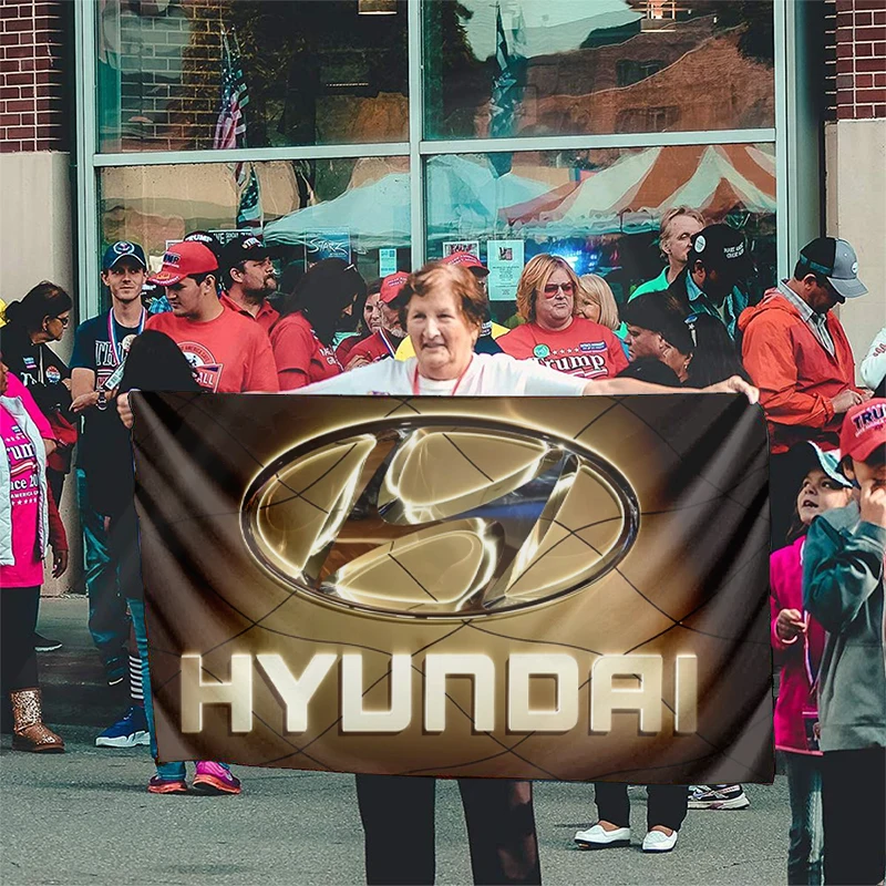 Hyundai Car Logo Flag and Banners for Garage Bedroom Livingroom Garden Flags Decor Gift 90x150cm
Hyundai Car Logo Flag and Banners for Garage Bedroom Livingroom Garden Flags Decor Gift 90x150cm