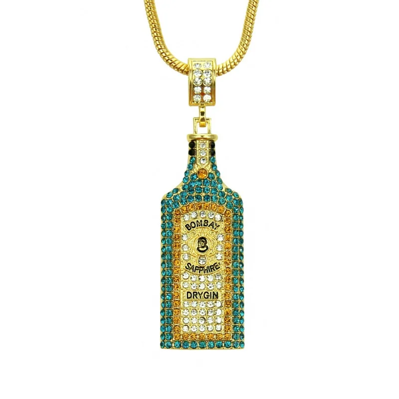 European and American New Three-Dimensional Color Diamond Wine Bottle Pendant Necklace Personalized Fashion Ornament
European and American New Three-Dimensional Color Diamond Wine Bottle Pendant Necklace Personalized Fashion Ornament