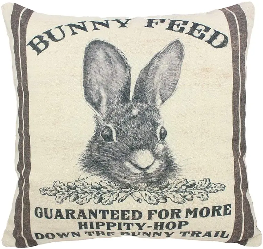 Vintage Bunny Feed Sack Cotton Linen Easter Throw Pillow Case Burlap Poultry Decorative Cushion Cover for Home Farmhouse
Vintage Bunny Feed Sack Cotton Linen Easter Throw Pillow Case Burlap Poultry Decorative Cushion Cover for Home Farmhouse