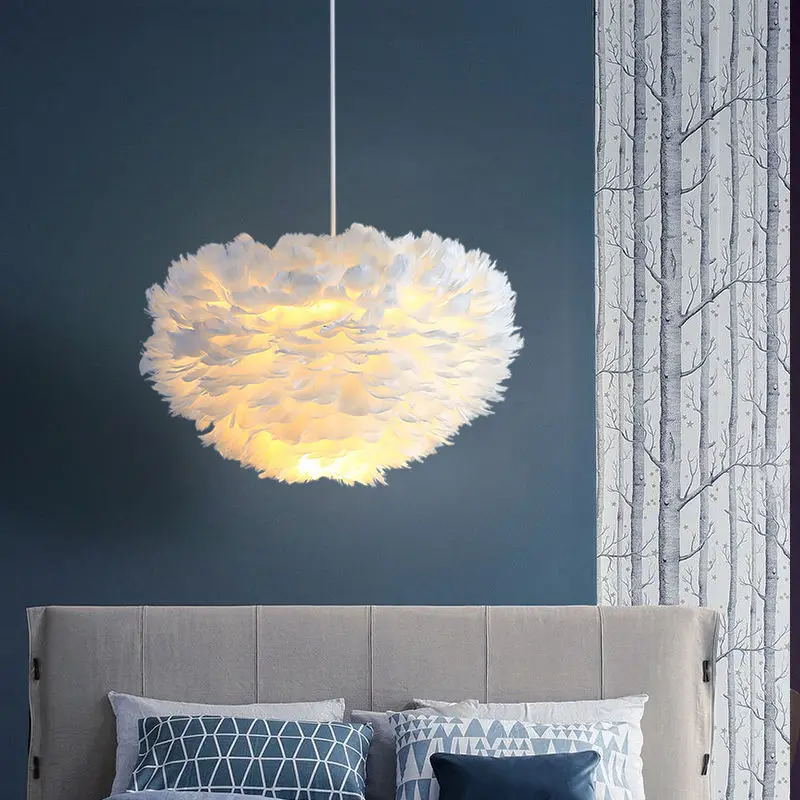 Modern Duck Feather Pendant Lights for Children's Princess Room Hanging Lamp Bedroom Bedside Chandelier Lighting Living Foyer
Modern Duck Feather Pendant Lights for Children's Princess Room Hanging Lamp Bedroom Bedside Chandelier Lighting Living Foyer