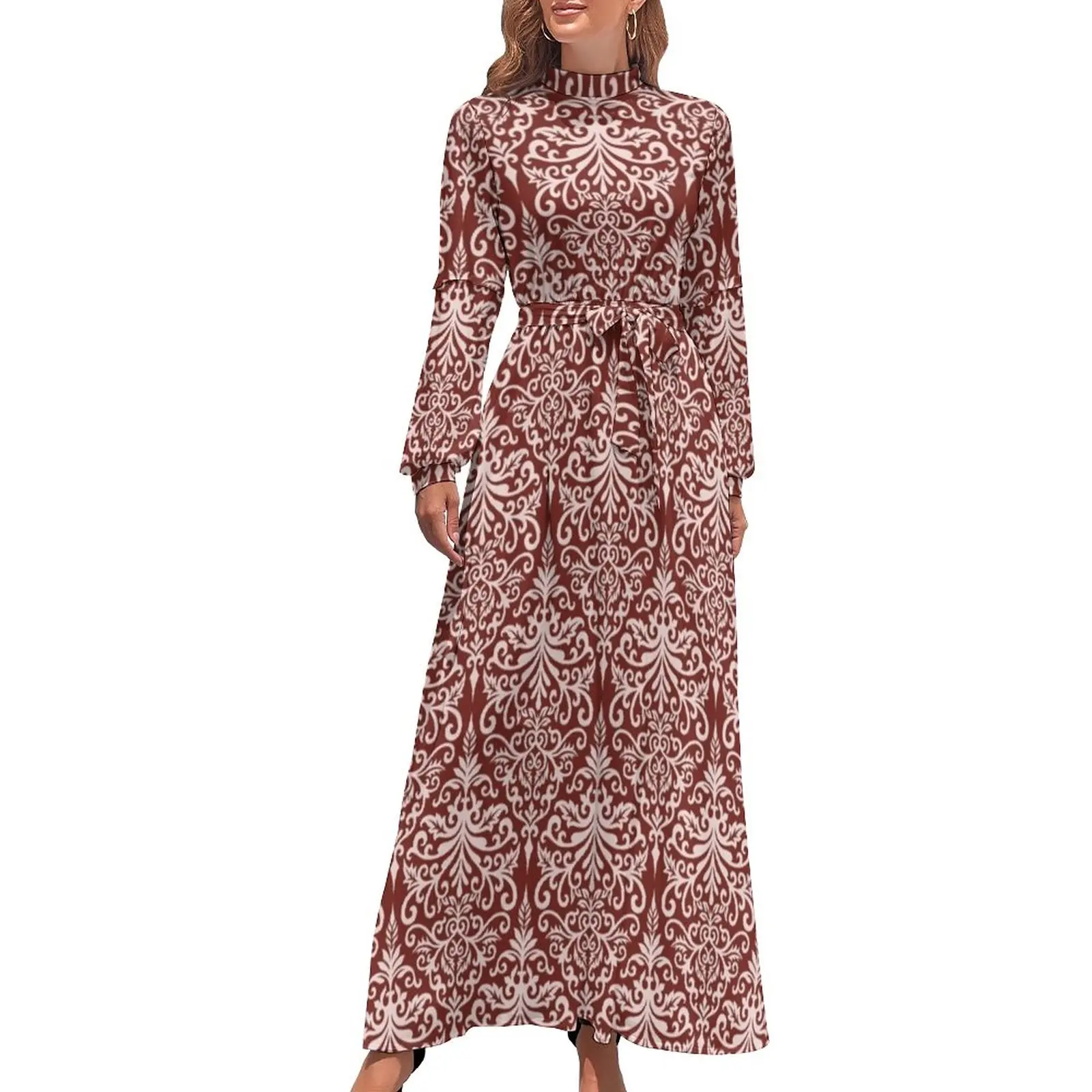 Baroque Floral Art Dress Retro Bohemia Print Sexy Maxi Dress Aesthetic Bohemia Long Dresses High Neck Graphic Vestidos
Baroque Floral Art Dress Retro Bohemia Print Sexy Maxi Dress Aesthetic Bohemia Long Dresses High Neck Graphic Vestidos