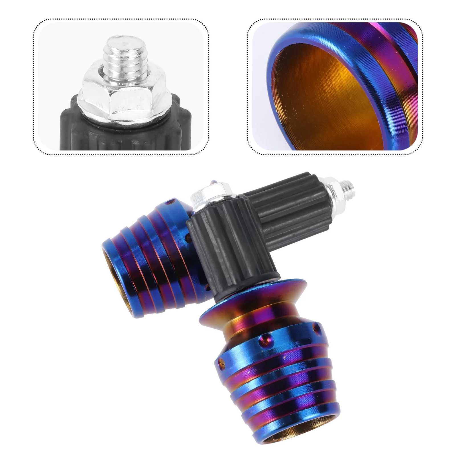 2 Pcs Bicycle Accesories Burnt Titanium Handle Alloy Handlebar Plugs Motorcycle Accessories Grips Caps
2 Pcs Bicycle Accesories Burnt Titanium Handle Alloy Handlebar Plugs Motorcycle Accessories Grips Caps