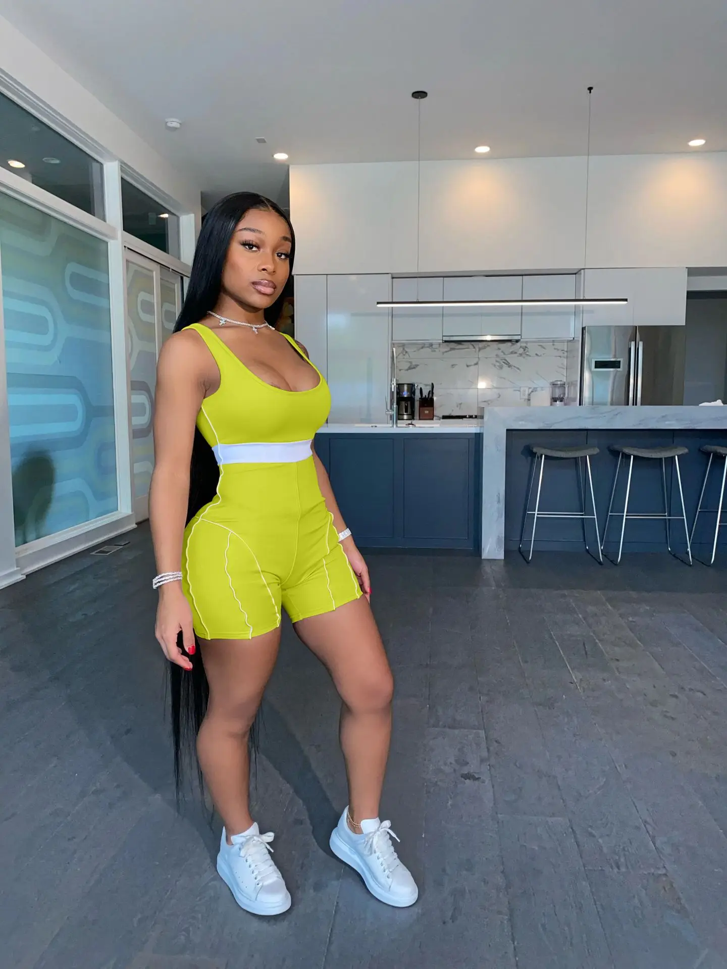 SALSPOR Sleeveless Shorts Yoga Set Women Sport Jumpsuits Patchwork Skinny One Piece Romper Female Jogger 2pcs Playsuits
SALSPOR Sleeveless Shorts Yoga Set Women Sport Jumpsuits Patchwork Skinny One Piece Romper Female Jogger 2pcs Playsuits