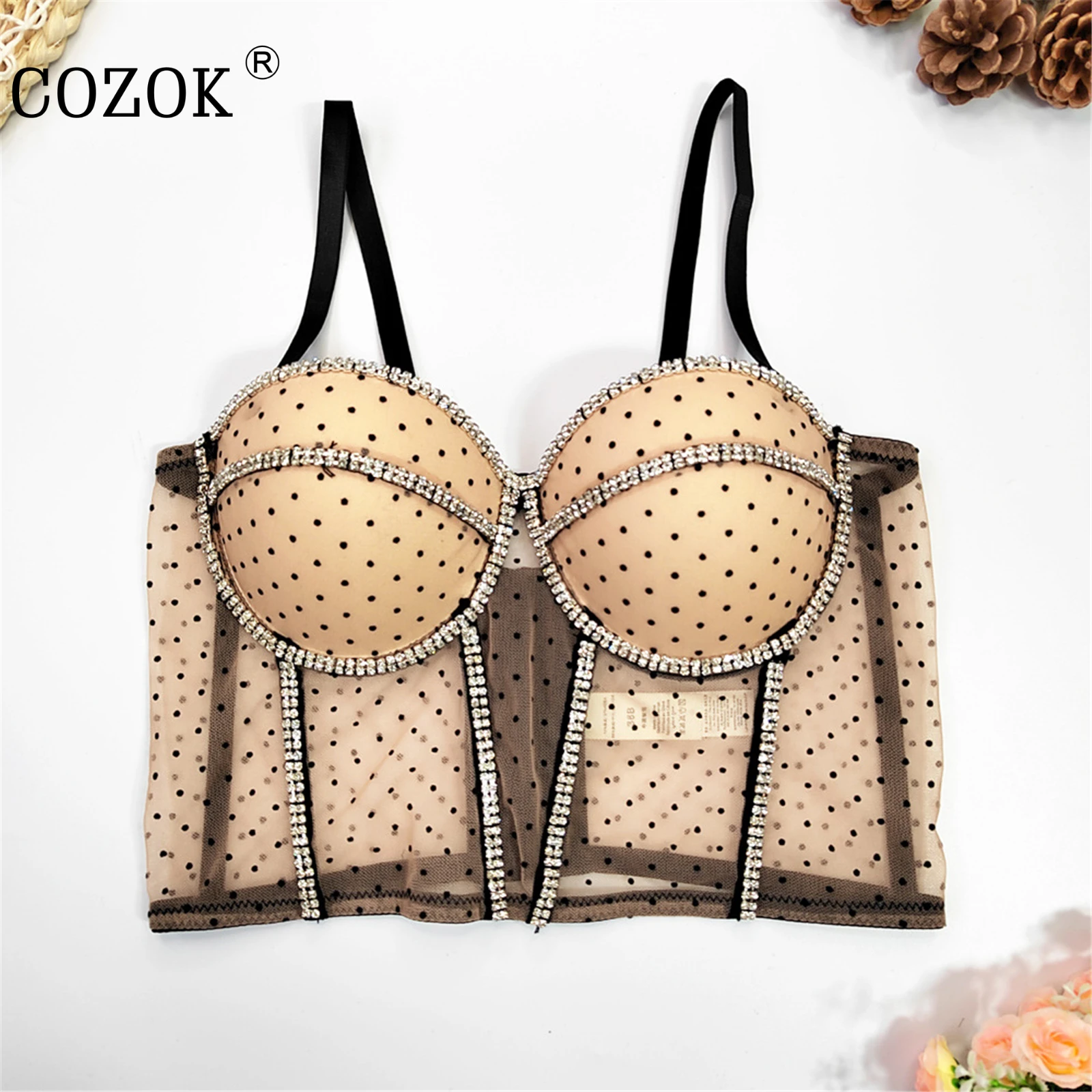 Women's Handmade Rhinestone Shining Diamond Push up Bustier Club Party Bra Cropped Top Vest
Women's Handmade Rhinestone Shining Diamond Push up Bustier Club Party Bra Cropped Top Vest