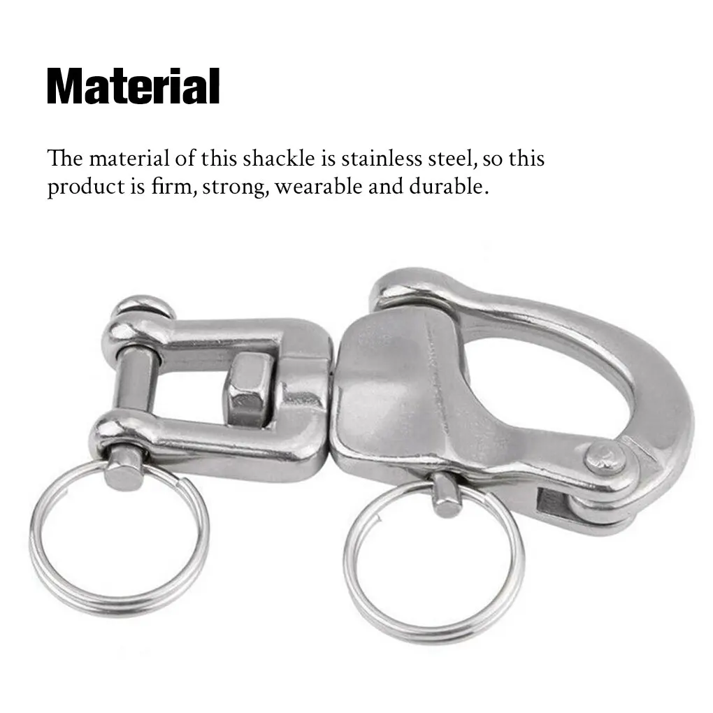Boats Snap Shackle Mini Polishing Swivel Shackles Lightweight Wide Application Hook Marine Hardware Household 70mm
Boats Snap Shackle Mini Polishing Swivel Shackles Lightweight Wide Application Hook Marine Hardware Household 70mm