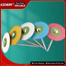 1 PC Azdent Dental (HP) 26mm Rubber Diamond Polisher Wheel Disc