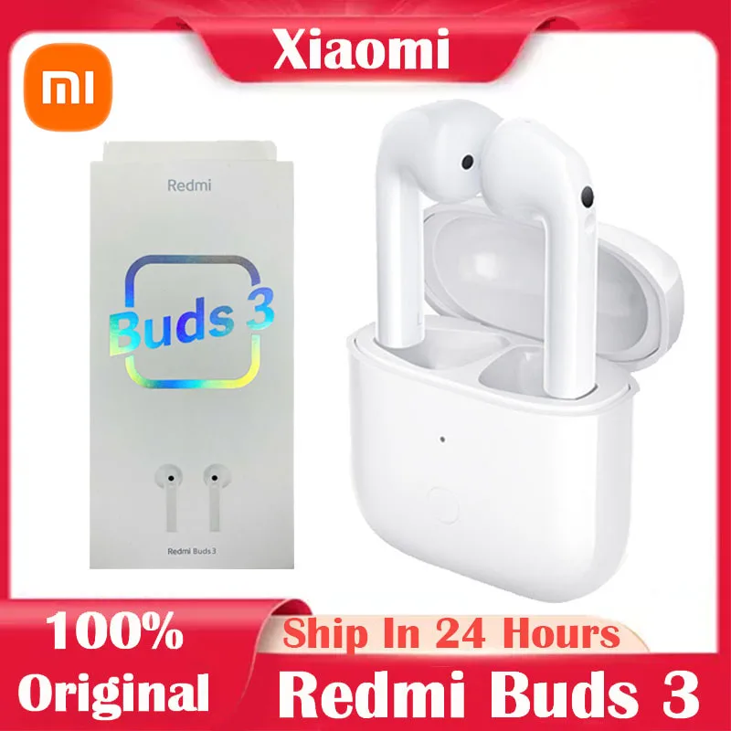 

Xiaomi Redmi Buds 3 TWS Wireless Bluetooth 5.2 Earphones Dual Mic QCC 3040 Chip AptX Adpative IP54 Waterproof Resistant Earbuds