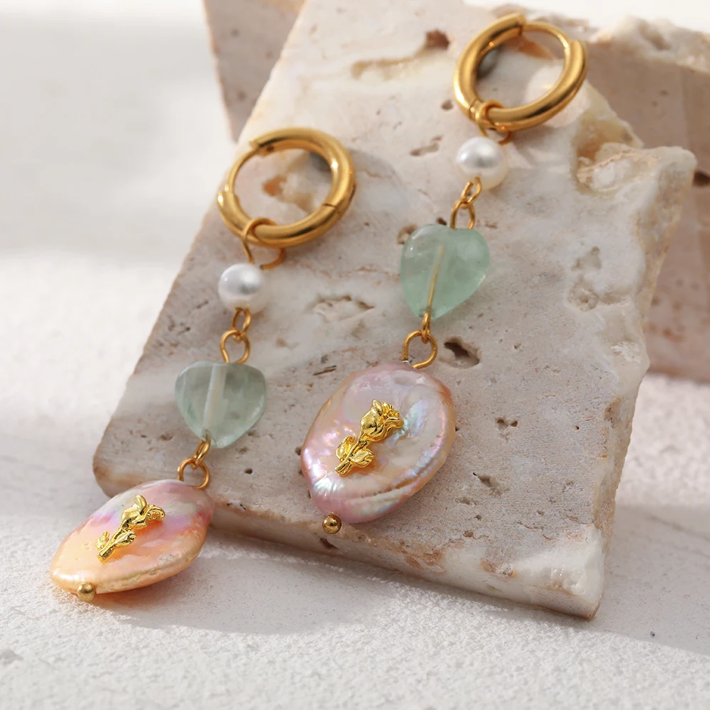 Waterproof And Anti-fading Color Natural Freshwater Pearl Opal Stainless Steel 18K Real Gold Plated Simple Ladies Drop Earrings
Waterproof And Anti-fading Color Natural Freshwater Pearl Opal Stainless Steel 18K Real Gold Plated Simple Ladies Drop Earrings