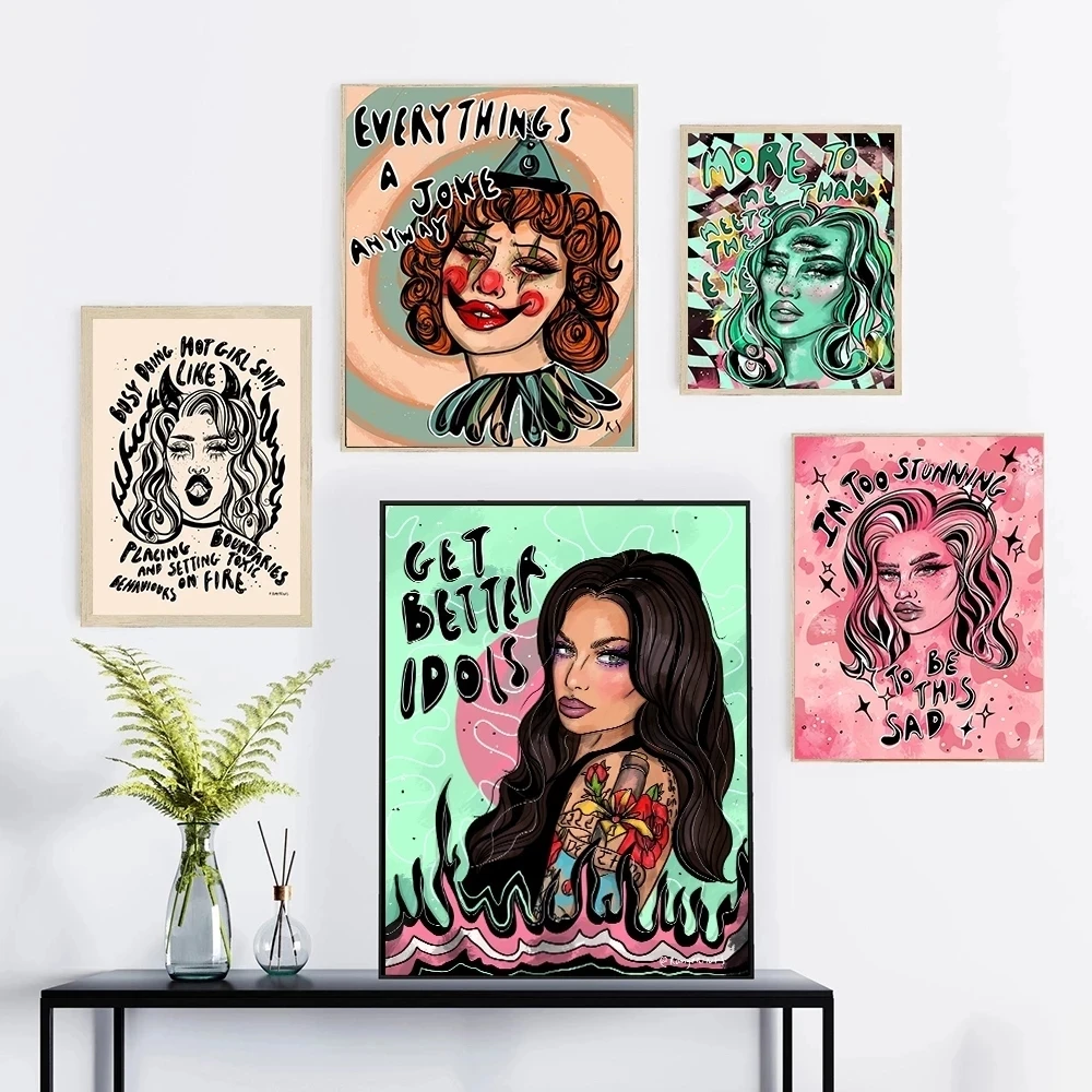 Cartoon Feminist Posters Nordic Style Painting Wall Art Canvas Painting Prints Quote Woman Pictures For Living Room Home Decor
Cartoon Feminist Posters Nordic Style Painting Wall Art Canvas Painting Prints Quote Woman Pictures For Living Room Home Decor